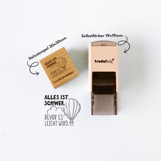 Lehrerstempel "Alles ist schwer, bevor es leicht ist" Motivationsstempel positiv Belohnung Grundschule Growth Mindset Rückmeldung HS160
