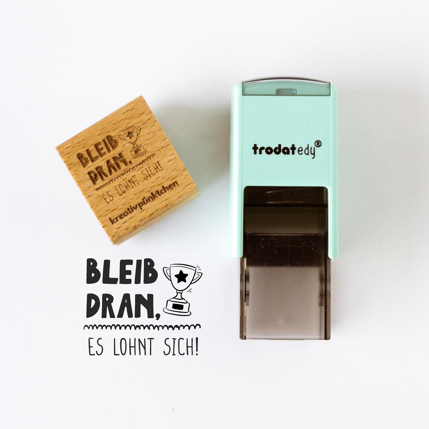 Lehrerstempel  "Bleib dran, es lohnt sich" Motivationsstempel positiv Grundschule dranbleiben Growth Mindset Rückmeldung Geschenk  HS176