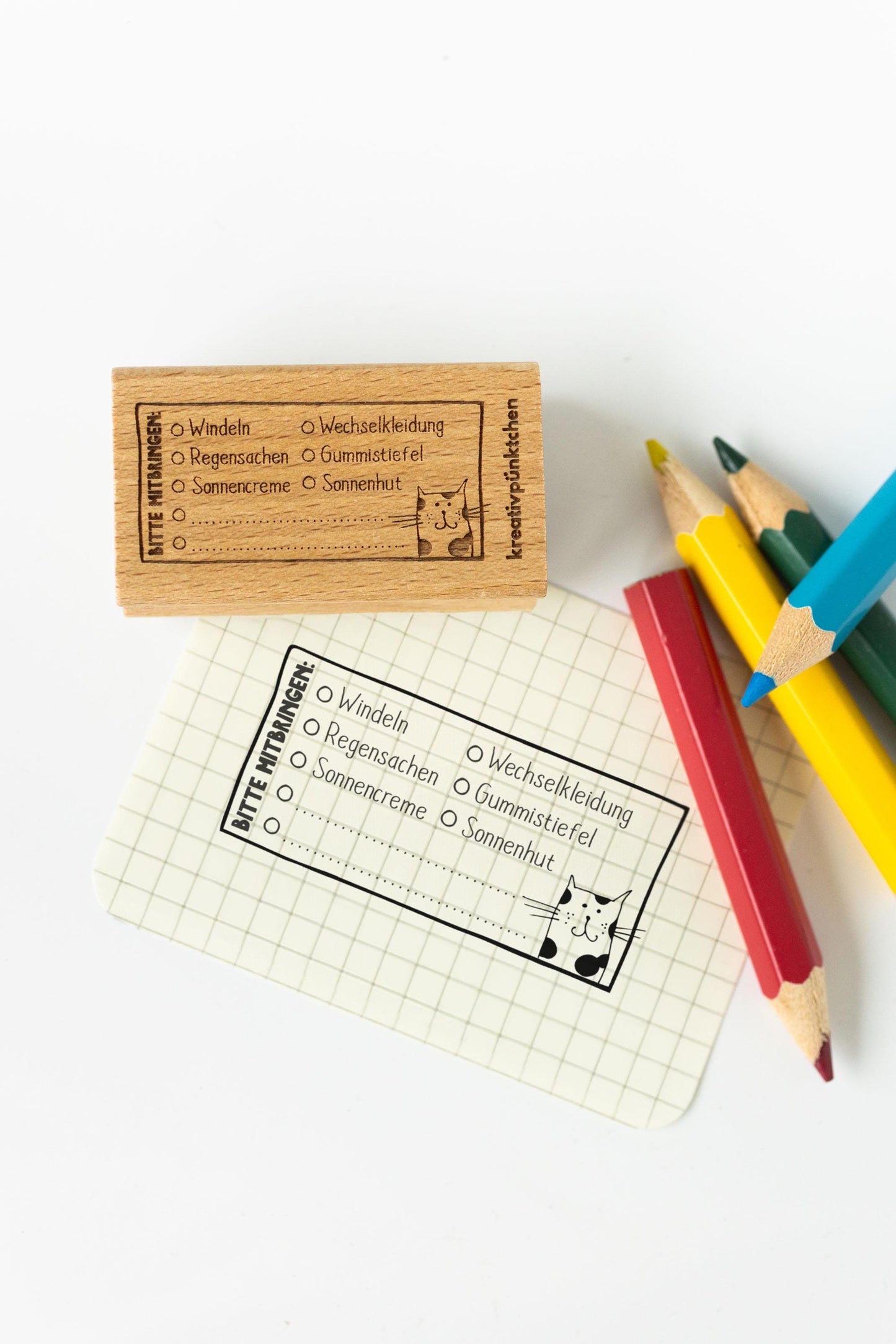 Kindergarten Stempel "Bitte mitbringen" Eltern Info für Kita Krippe Erzieher Bitte dran denken Windeln Gummistiefel Wechselkleidung HS186