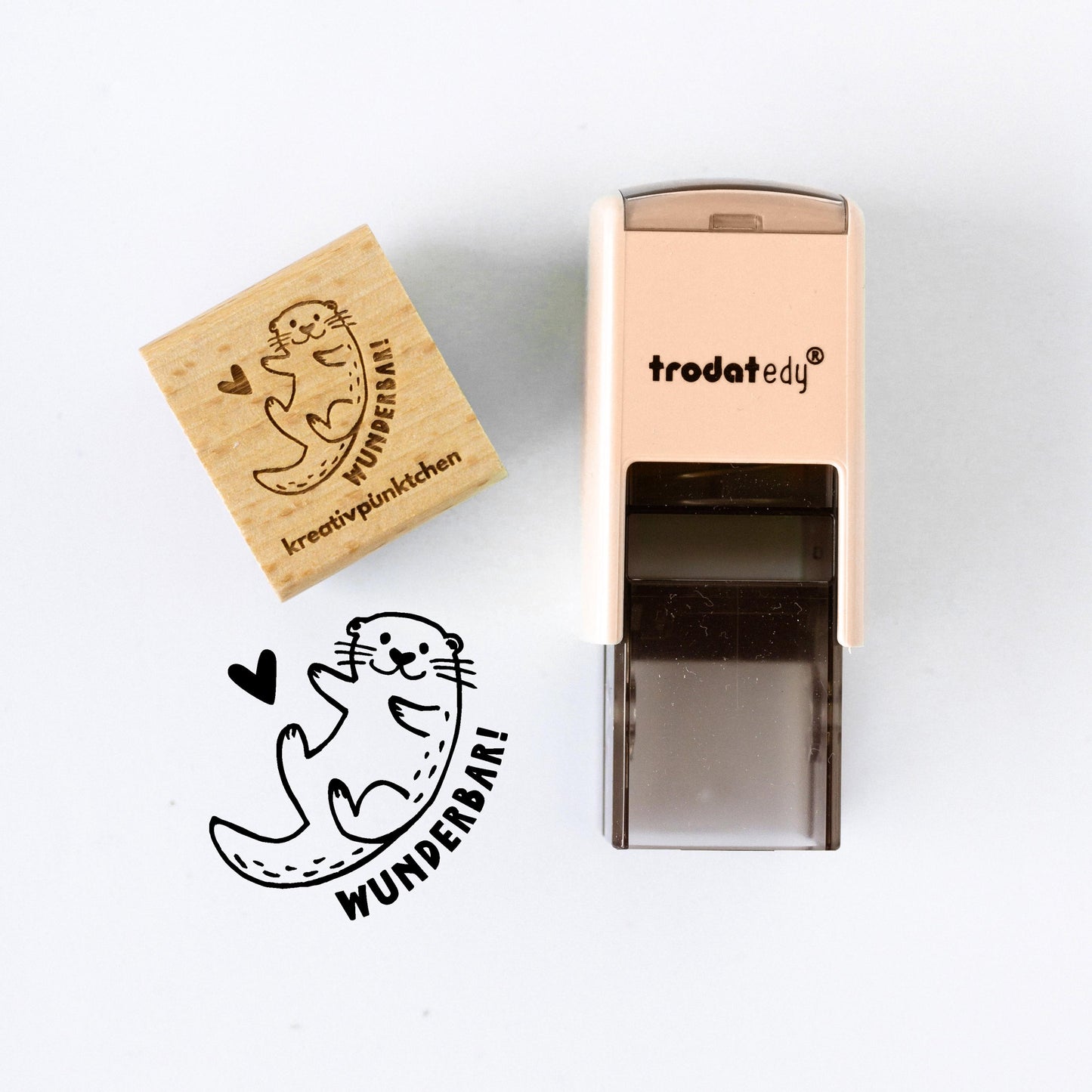 Lehrerstempel Otter "Wunderbar" Motivationsstempel positiv Belohnung Grundschule Growth Mindset Rückmeldung Geschenk HS172