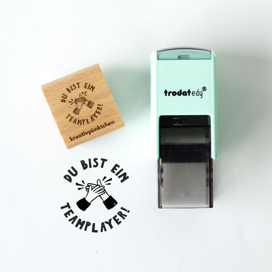 Lehrerstempel "Du bist ein Teamplayer" , Motivationsstempel positiv Belohnungsstempel, Grundschule, Teamarbeit Wachstum Bewertung HS156