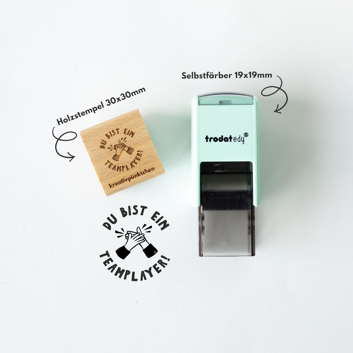 Lehrerstempel "Du bist ein Teamplayer" , Motivationsstempel positiv Belohnungsstempel, Grundschule, Teamarbeit Wachstum Bewertung HS156