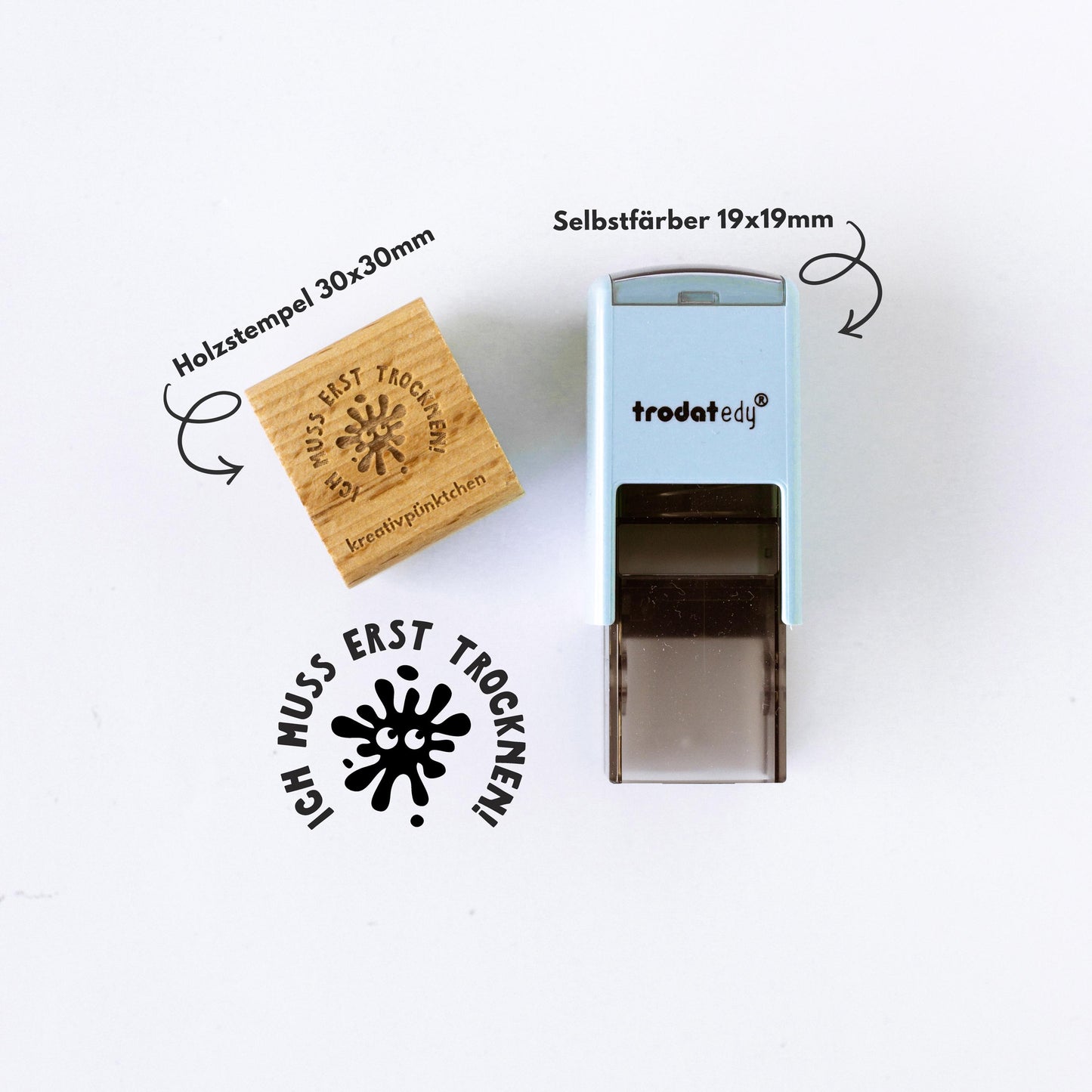 Lehrerstempel "Ich muss erst trocknen" Motivationsstempel Füllerregeln Sauber arbeiten positiv Grundschule Lehrer Geschenk HS180
