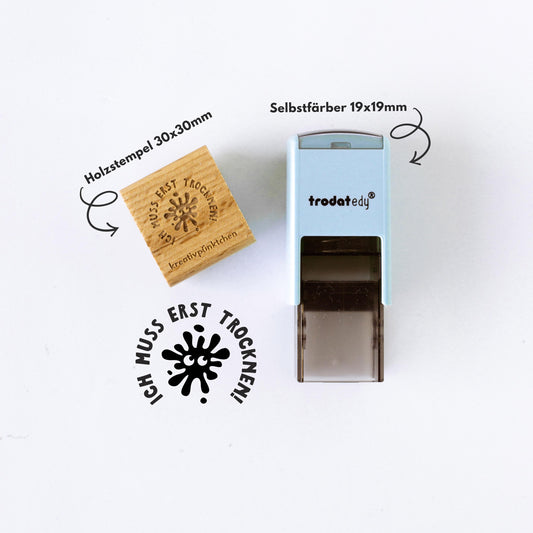 Lehrerstempel "Ich muss erst trocknen" Motivationsstempel Füllerregeln Sauber arbeiten positiv Grundschule Lehrer Geschenk HS180