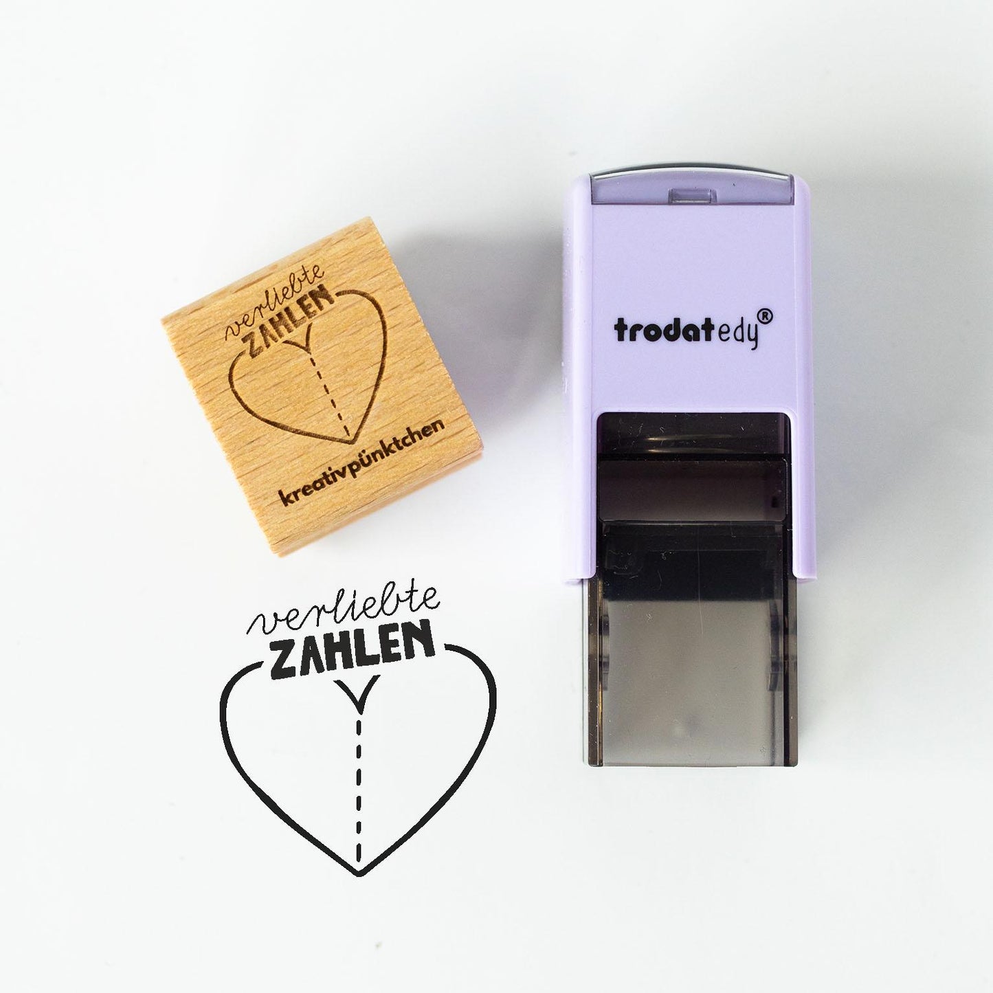 Lehrerstempel "Verliebte Zahlen" - Rechenstempel Rechenaufgabe Mathemathik Aufgabenstempel Mathelehrer Grundschule HS192