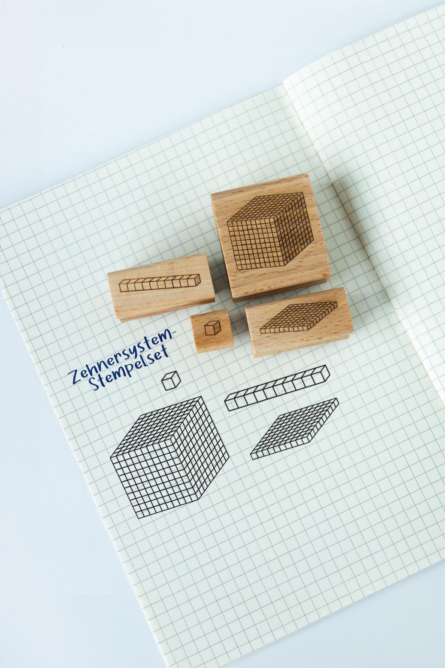 Zehnersystem-Stempel 4er Set - Lehrerstempel Matheaufgaben, Dezimalrechnung, Mathe, Grundschule, Rechnen, Aufgaben HS190