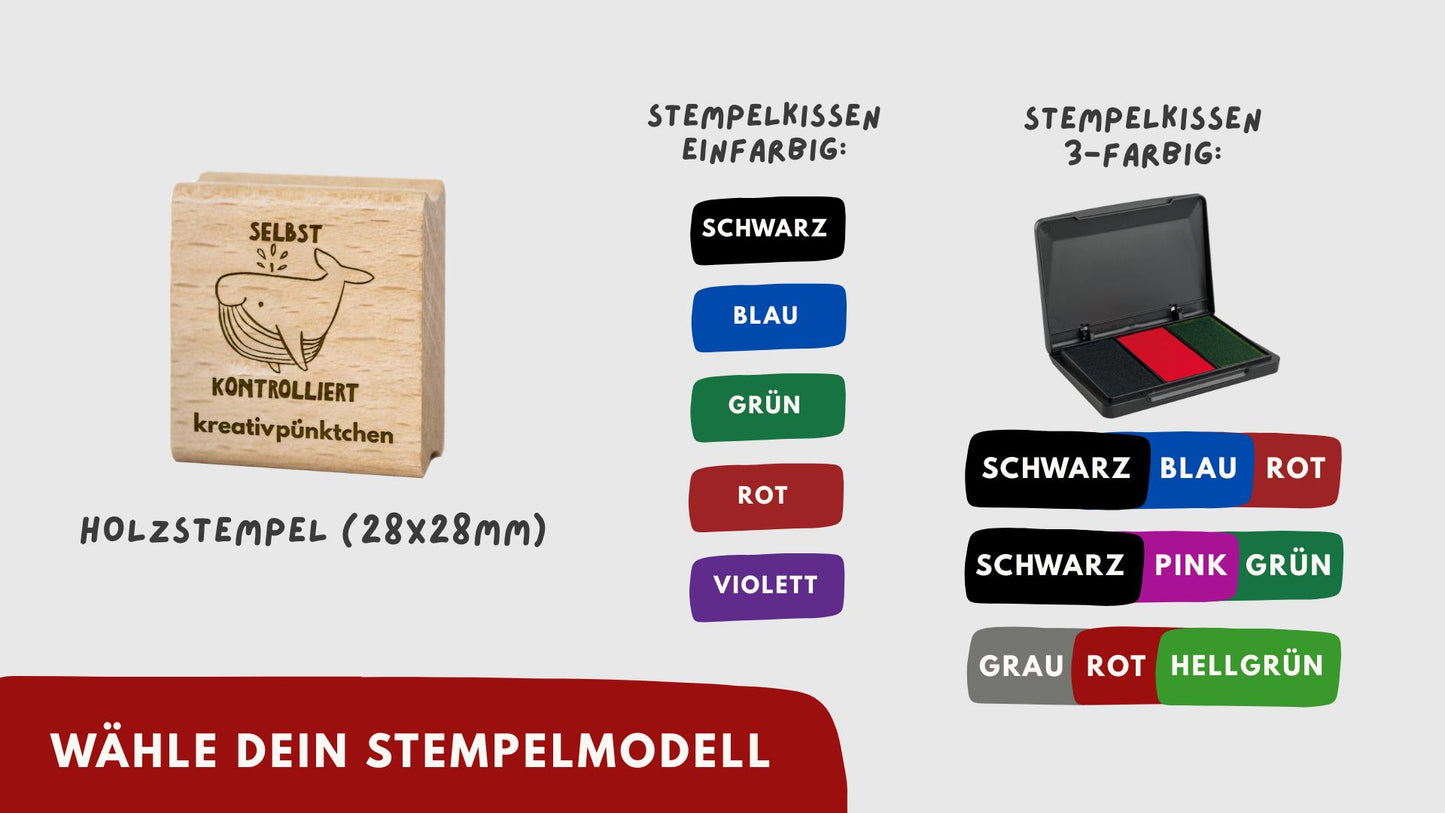Personalisierter Lehrer Stempel mit Tiermotiv | 35 Motive Tiere | Klassentiere Wunschtext Bewertung Motivation Geschenk Grundschule HS195