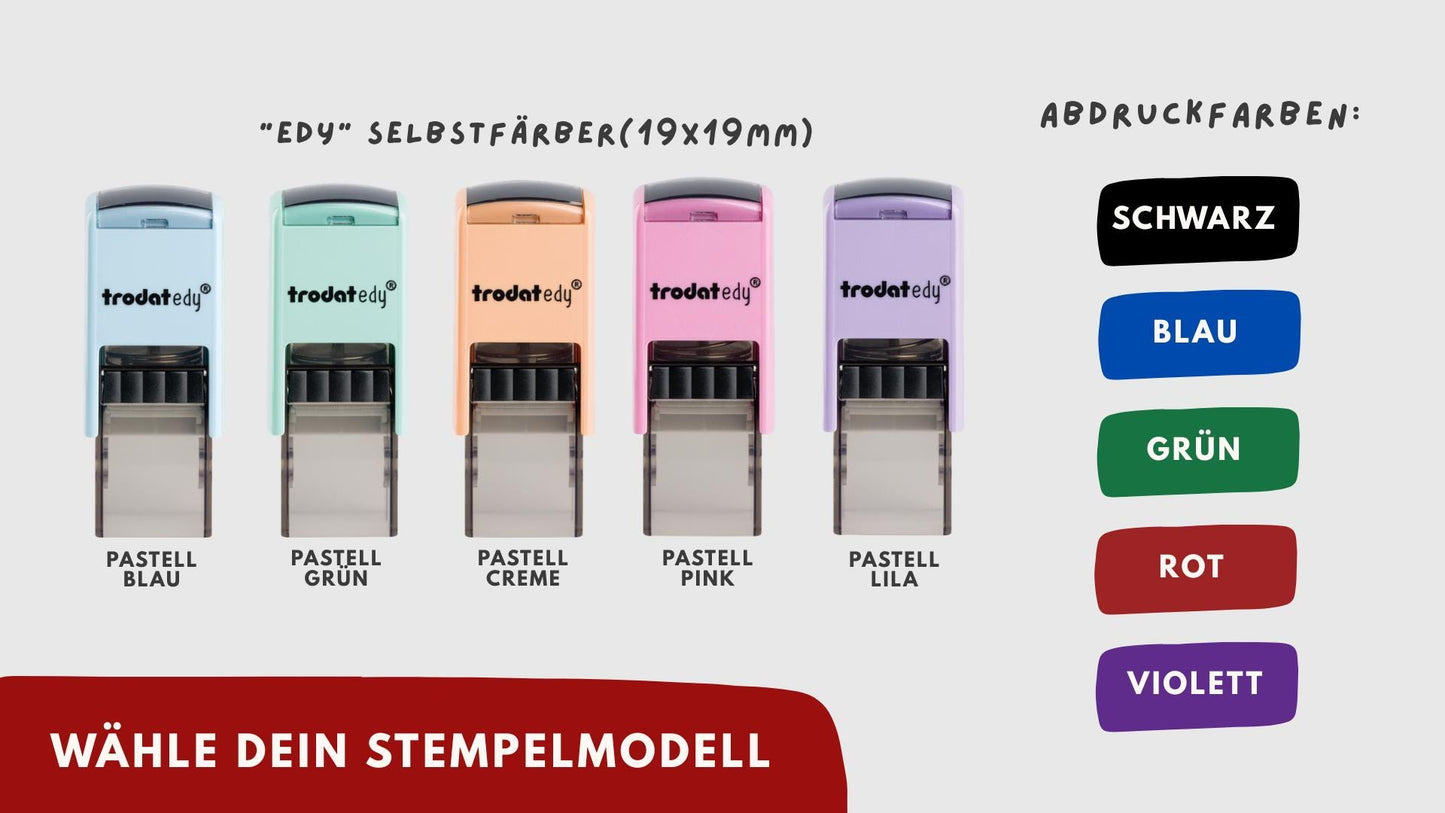 Personalisierter Lehrer Stempel mit Tiermotiv | 35 Motive Tiere | Klassentiere Wunschtext Bewertung Motivation Geschenk Grundschule HS195