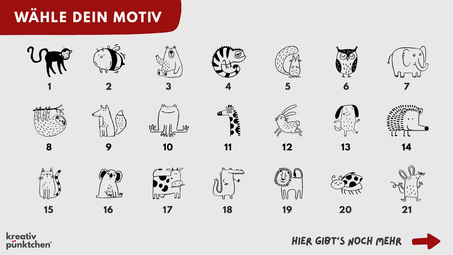 Personalisierter Lehrer Stempel mit Tiermotiv | 35 Motive Tiere | Klassentiere Wunschtext Bewertung Motivation Geschenk Grundschule HS195