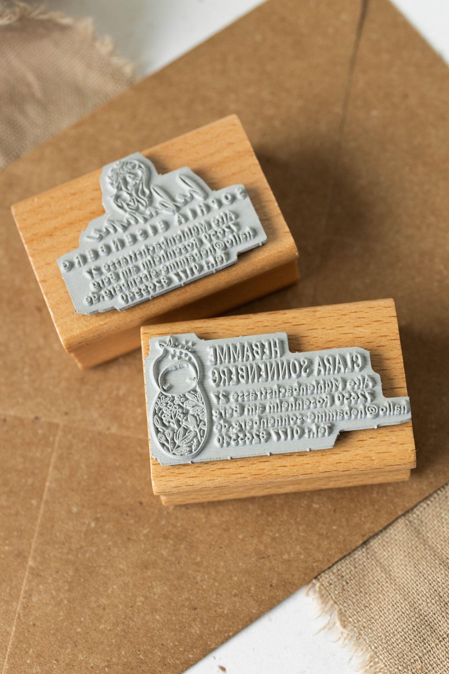 Hebammen Adressstempel personalisiert | 20 Designs | Praxisstempel für Hebammen | Individueller Holzstempel oder Selbstfärber  HS196