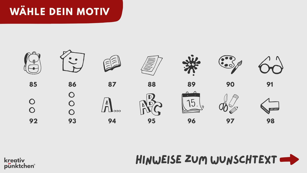 Motivauswahl Nr. 85 bis 99